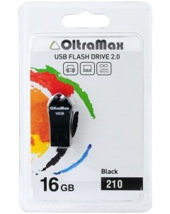 Накопитель USB 2 0 16GB OM 16GB 210 Black 210 чёрный Oltramax