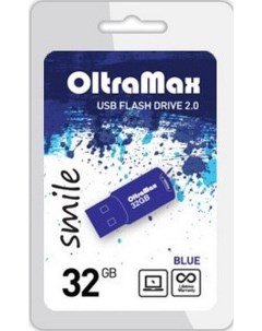Накопитель USB 2 0 32GB OM 032GB Smile Bl Smile синий Oltramax