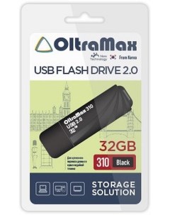 Накопитель USB 2 0 32GB OM 32GB 310 Black 310 чёрный Oltramax