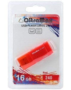 Накопитель USB 2 0 16GB OM 16GB 240 Red 240 красный Oltramax