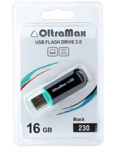 Накопитель USB 2 0 16GB OM 16GB 230 Black 230 чёрный Oltramax