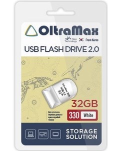 Накопитель USB 2 0 32GB OM 32GB 330 White 330 белый Oltramax