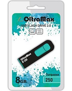 Накопитель USB 2 0 8GB OM 8GB 250 Turquoise 250 бирюзовый Oltramax