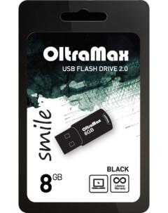 Накопитель USB 2 0 8GB OM 008GB Smile B Smile B чёрный Oltramax