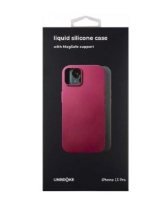 Чехол УТ000027805 liquid silicone case MagSafe support для iPhone 13 Pro винный Unbroke