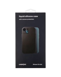 Чехол УТ000027780 liquid silicone case with camera protection для iPhone 13 mini черный Unbroke