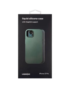 Чехол УТ000027804 liquid silicone case MagSafe support для iPhone 13 Pro зеленый Unbroke