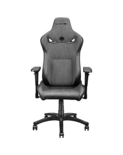 Кресло игровое Legend серо черное ткань поясничная поддержка нейлоновая крестовина до 135кг механизм Karnox