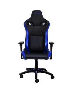 Кресло игровое Legend сине черное экокожа поясничная поддержка нейлоновая крестовина до 135кг механи Karnox