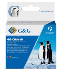 Картридж GG CH564H струйный многоцветный 18мл для HP DJ 1050 2050 2050s G&g