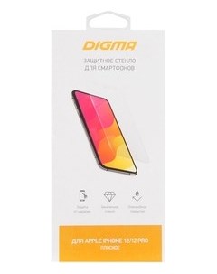 Защитное стекло DGG1AP12PA для Apple iPhone 12 12 Pro прозрачное 1509311 Digma