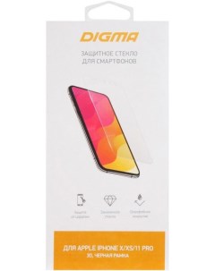 Защитное стекло DGG3AP11PA для Apple iPhone X XS 11 Pro 3D черное 1509692 Digma