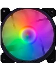 Вентилятор для корпуса F1 PLUS 140x140x25mm LED 5 color 1000rpm 3 pin bulk Black 1stplayer