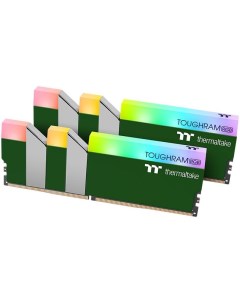 Модуль памяти DDR4 16GB 2 8GB RG28D408GX2 3600C18A TOUGHRAM RGB green PC4 28800 3600MHz CL18 радиато Thermaltake