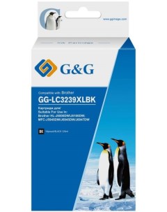 Картридж GG LC3239XLBK струйный черный 129мл для Brother HL J6000DW J6100DW G&g
