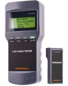 Кабельный тестер NMC TED300 с LCD дисплеем UTP STP RJ45 с функцией измерения длин Nikomax