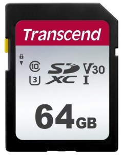 Карта памяти 64GB TS64GSDC300S SDXC Class 10 U1 V10 300S Transcend