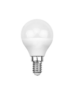 Лампа светодиодная 604 033 шарик GL 7 5 Вт E14 713 лм 6500 K нейтральный свет Rexant