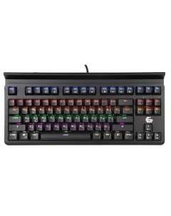 Клавиатура KB G520L USB чёрн 87 кл Rainbow 10 реж 1 8м подставка д планшета Gembird