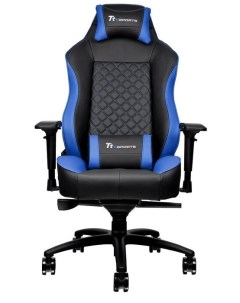 Кресло игровое Tt eSPORTS GT Comfort GTC 500 до 150кг кожзаменитель black blue Thermaltake
