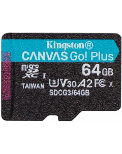 Карта памяти MicroSDXC 64GB SDCG3 64GBSP UHS II Class U3 V30 A2 чтение 170Мб с запись 70Мб с без ада Kingston