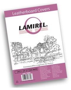 Обложка LA 78685 Lamirel Delta A4 картонные с тиснением под кожу белый 230г м 100шт Fellowes