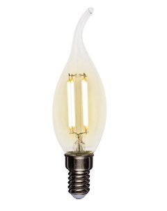Лампа 604 109 филаментная свеча на ветру CN37 9 5 Вт 950 Лм 2700K E14 прозрачная колба Rexant