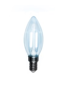 Лампа 604 084 филаментная свеча CN35 7 5 Вт 600 Лм 4000K E14 прозрачная колба Rexant