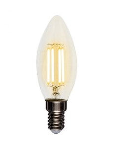 Лампа 604 083 филаментная свеча CN35 7 5 Вт 600 Лм 2700K E14 прозрачная колба Rexant