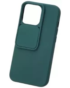 Чехол УТ000027783 soft case with camera slider для iPhone 13 Pro Max зеленый Unbroke