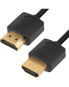 Кабель интерфейсный HDMI HDMI 51597 3 0m HDMI 2 0 черный Slim OD3 8mm HDR 4 2 2 Ultra HD 4K 60 fps 6 Gcr