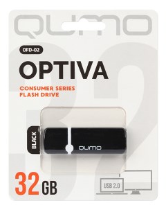 Накопитель USB 2 0 32GB QM32GUD OP2 black Optiva 02 чёрный Qumo