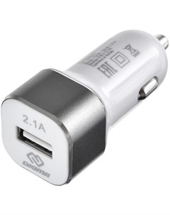 Зарядное устройство автомобильное DGCC 1U 2 1A WG USB 2 1A белое 1079211 Digma