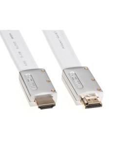 Кабель интерфейсный HDMI HDMI ACG568F S 1M 19M M ver 2 0 серебряно белый Flat 1м Aopen/qust