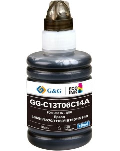 Чернила GG C13T06C14A 112 черный 140мл для Epson L6550 6570 11160 15150 15160 G&g