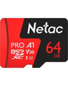 Карта памяти MicroSDXC 64GB NT02P500PRO 064G S P500 Extreme Pro retail Netac