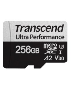 Карта памяти MicroSDXC 256GB TS256GUSD340S UHS I U3 A2 Ultra Performance R W 160 125 MB s адаптер Transcend