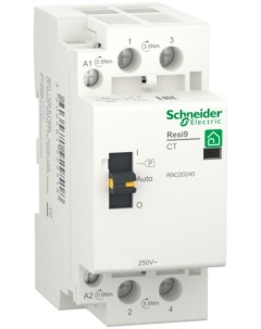 Контактор модульный RESI9 R9C20240 1P N 63А 2НО 230 250В АС 50Гц Schneider electric