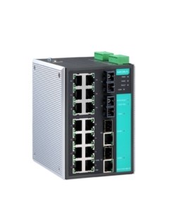 Коммутатор EDS 518A SS SC 80 Ethernet switch 14 10 100 BaseTx 2 100 BaseFx single mode SC 2 10 100 1 Moxa
