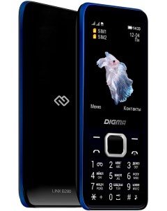 Мобильный телефон LINX B280 LT2072PM black 32Mb 2Sim 2 8 240x320 0 08Mpix GSM900 1800 FM microSD чер Digma