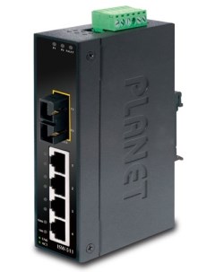 Коммутатор ISW 511TS15 IP30 Slim Type 4 Port Industrial Ethernet Switch 1 Port 100Base FX 15KM Planet