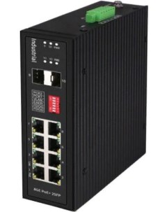 Коммутатор SW 80802 I Port 90W 300W промышленный HiPoE Gigabit Ethernet на 8GE PoE 2 GE SFP порта Osnovo