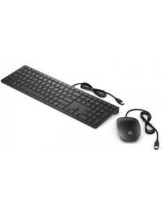 Клавиатура мышь Pavilion 400 клав черный мышь черный USB slim Hp