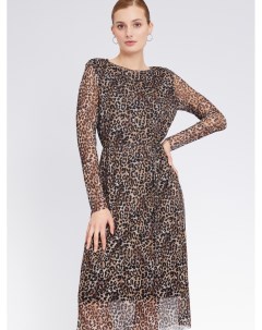 Платье длины миди из сетки с леопардовым принтом Zolla