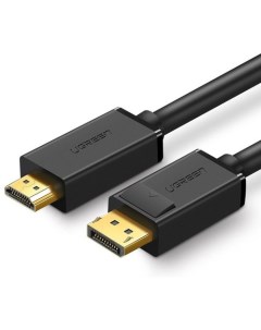 Кабель аудио видео DP101 DisplayPort m HDMI m 3м черный Ugreen