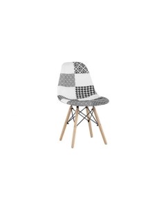 Стул Patchwork в стиле EAMES черно белый Белый 47 La-alta