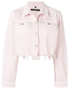 J brand джинсовая куртка с эффектом потертости s розовый J brand