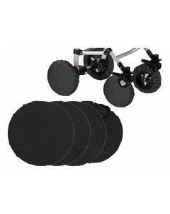 Чехлы для колес для коляски черные 4 шт Roxy kids