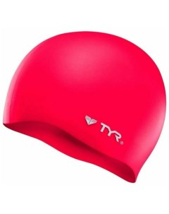 Шапочка для плавания Wrinkle Free Silicone Cap Красный O S Tyr