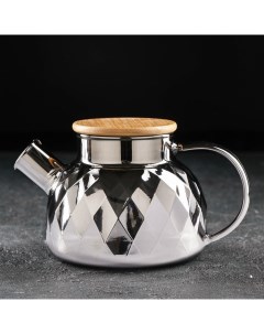 Чайник заварочный Круиз 800 мл с металлическим ситом цвет серый Nobrand